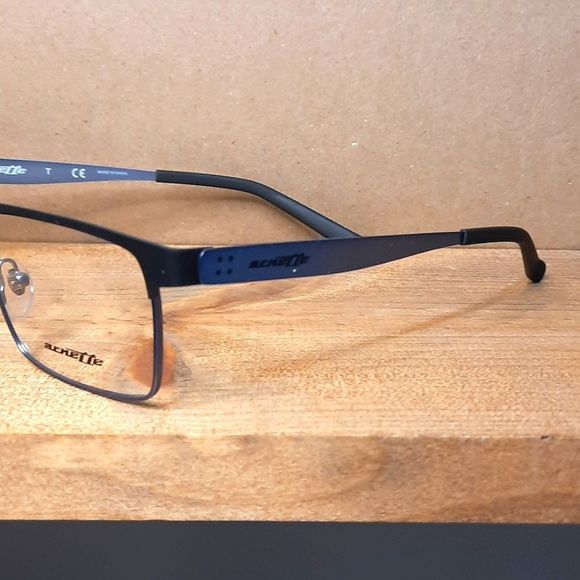 NEW Rx'able Eyeglass Frame, ARNETTE, blue/black metal 53-17-140 lightweight - Picture 4 of 6